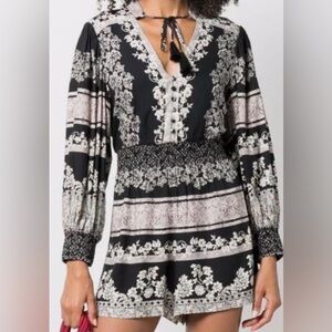 ALICE + OLIVIA $440 NWT Senna Tassel Romper